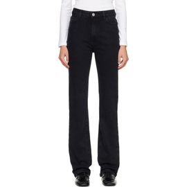 Róhe Róhe Black Lino High Rise Straight Jeans