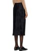 Róhe Róhe Black Plissé Satin Midi Skirt - 3