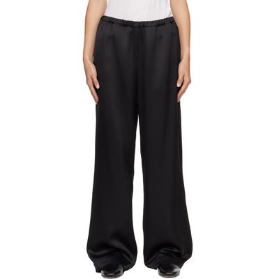 Róhe Róhe Black Relaxed Fit Satin Trousers