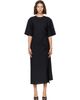 Róhe Róhe Black Sculptural Shortsleeve Midi Dress - 1