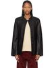 Róhe Róhe Black Shaped Grain Leather Jacket - 1