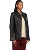 Róhe Róhe Black Shaped Grain Leather Jacket - 2
