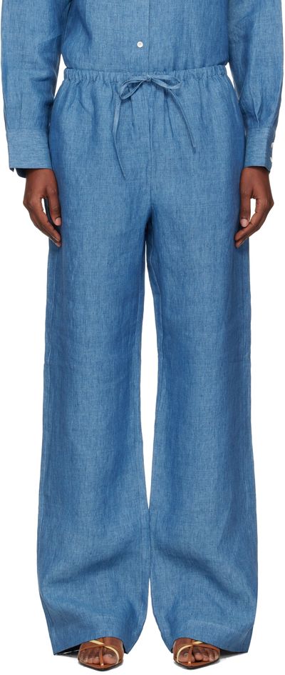 Róhe Róhe Blue Relaxed Fit Trousers
