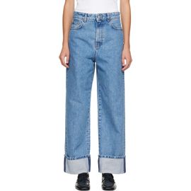 Róhe Róhe Blue Rixt Turn-Up Baggy Jeans