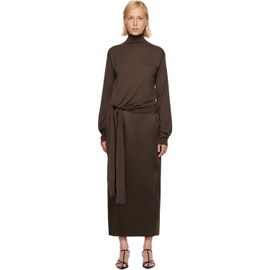Róhe Róhe Brown 4-Sleeved Knitted Turtleneck