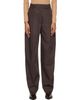 Róhe Róhe Brown Daria Single Pleat Straight Leg Trousers - 1