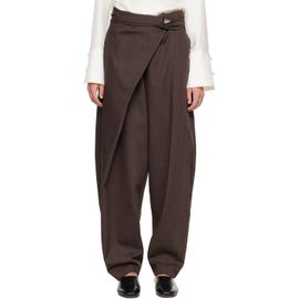 Róhe Róhe Brown Sarong Knot Trousers
