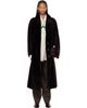Róhe Róhe Brown Shearling Shawl Collar Coat - 1