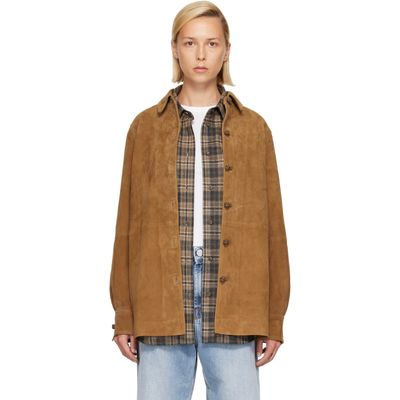 Róhe Róhe Brown Suede Pankou Overshirt