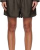 Róhe Róhe Brown Taped Silk Shorts - 1