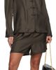 Róhe Róhe Brown Taped Silk Shorts - 4