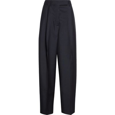 Róhe Róhe Daria Pleated High Waist Tapered Virgin Wool & Mohair Trousers