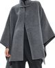 Róhe Róhe Double-Faced Pankou Closure Poncho Dark Grey Melange One - 1