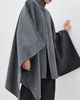 Róhe Róhe Double-Faced Pankou Closure Poncho Dark Grey Melange One - 2