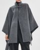 Róhe Róhe Double-Faced Pankou Closure Poncho Dark Grey Melange One - 3