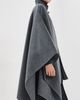 Róhe Róhe Double-Faced Pankou Closure Poncho Dark Grey Melange One - 5