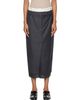 Róhe Róhe Gray Boxer Detailed Midi Skirt - 1