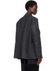 Róhe Róhe Gray Double-Breasted Herringbone Blazer - 3