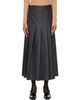 Róhe Róhe Gray Pleated Wrap Midi Skirt - 1