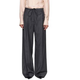 Róhe Róhe Gray Relaxed Soft Wool Trousers