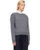 Róhe Róhe Gray Statement Shoulder Crewneck Sweater - 2