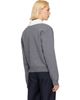 Róhe Róhe Gray Statement Shoulder Crewneck Sweater - 3