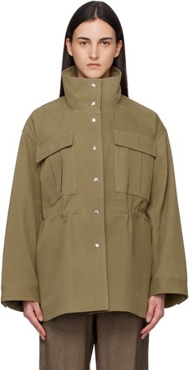 Róhe Róhe Khaki Sculptural Safari Jacket