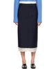 Róhe Róhe Navy Boxer Detailed Midi Skirt - 1