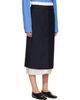 Róhe Róhe Navy Boxer Detailed Midi Skirt - 2