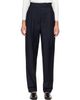 Róhe Róhe Navy Daria Single Pleat Tapered Trousers - 1