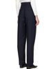 Róhe Róhe Navy Daria Single Pleat Tapered Trousers - 3