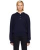 Róhe Róhe Navy Merino Wool Polo - 1