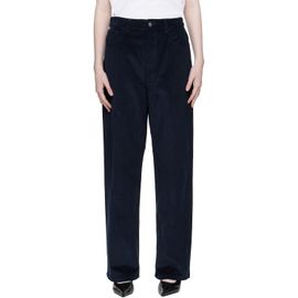 Róhe Róhe Navy Relaxed Corduroy Trousers