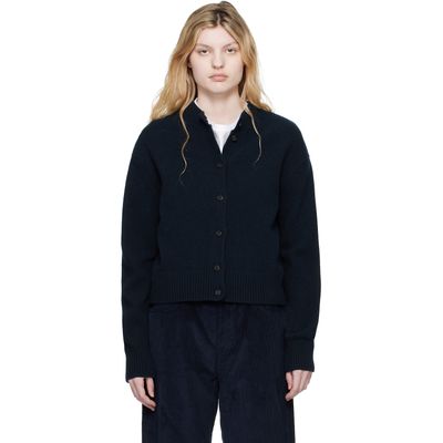 Róhe Róhe Navy Short Boiled Cardigan