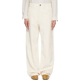 Róhe Róhe Off-White Bruun Signature Baggy Corduroy Trousers