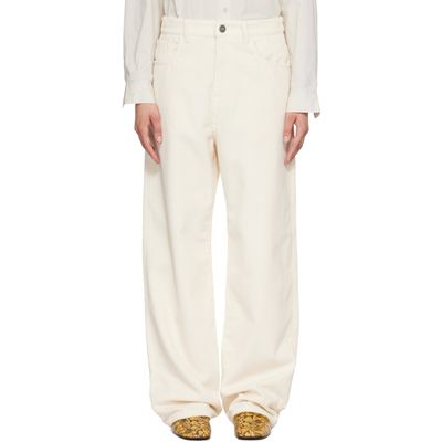 Róhe Róhe Off-White Bruun Signature Baggy Corduroy Trousers