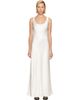 Róhe Róhe Off-White Scoop Neck Satin Maxi Dress - 1