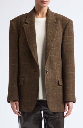 Róhe Róhe Oversize Check Wool Jacket