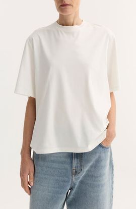 Róhe Róhe Oversize Cotton, Modal & Silk Crewneck T-Shirt