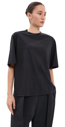 Róhe Róhe Oversized Cotton Silk T-Shirt Black
