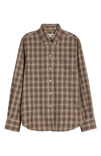 Róhe Róhe Oxford Bouclé Check Button-Down Shirt