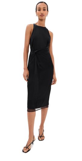 rohe hammered silk shaped dress Rhe Off-White Hammered Silk Shaped Maxi Dress Rhe