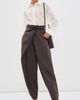 Róhe Róhe Sarong Knot Trousers Dark Brown - 2
