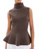 Róhe Róhe Sculptural Sleeveless Knitted Top Brown Melange - 1