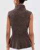 Róhe Róhe Sculptural Sleeveless Knitted Top Brown Melange - 3