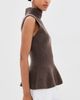 Róhe Róhe Sculptural Sleeveless Knitted Top Brown Melange - 4