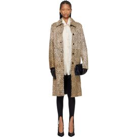 Róhe Róhe Tan Cheetah Pony Hair Coat