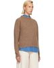 Róhe Róhe Tan Fitted Mouliné Crewneck Sweater - 2