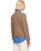 Róhe Róhe Tan Fitted Mouliné Crewneck Sweater - 3