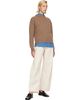 Róhe Róhe Tan Fitted Mouliné Crewneck Sweater - 4